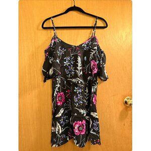Express Spaghetti Strap Ruffle Floral Dress - Size S